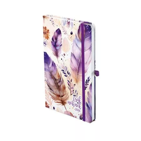 TOPTIMER Naptár, tervező, A5, heti, TOPTIMER, "Csak Nőknek", lila toll