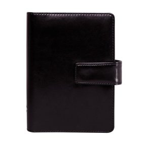   SATURNUS Kalendárium, gyűrűs, betétlapokkal, "M", műbőr, SATURNUS, "223", fekete