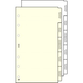   SATURNUS Kalendárium betét, elválasztólap, "M", SATURNUS, chamois