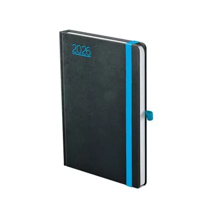 TOPTIMER Naptár, tervező, B6, heti, TOPTIMER, "Nero", fekete-kék