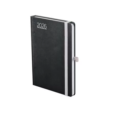 TOPTIMER Naptár, tervező, B6, heti, TOPTIMER, "Nero", fekete-szürke