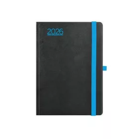   TOPTIMER Naptár, tervező, A5, heti, TOPTIMER, "Nero", fekete-kék