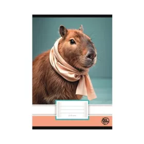   OPTISCHOOL Füzet, tűzött, A5, sima, 32 lap, OPTISCHOOL, "20-32", "Capybara"