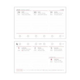   SATURNUS Kalendárium betét, tervező, heti, "S", SATURNUS, fehér 2026