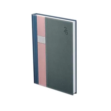 TOPTIMER Naptár, tervező, B6, heti, TOPTIMER "Vario", kék-rózsa-szürke