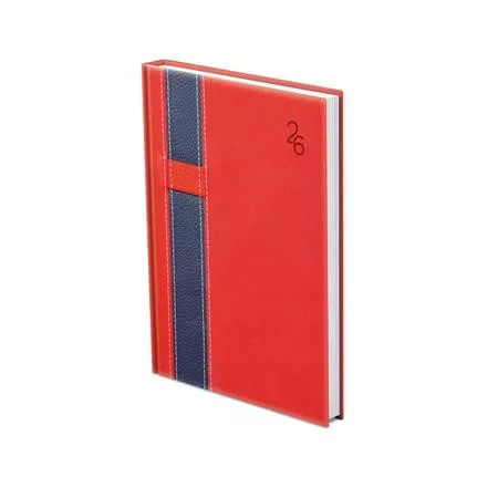 TOPTIMER Naptár, tervező, B6, heti, TOPTIMER "Vario", piros-kék