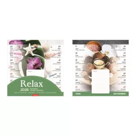   TOPTIMER Naptár, fali, mágneses, kétheti, TOPTIMER, "Relax"