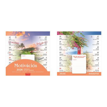 TOPTIMER Naptár, fali, mágneses, kétheti, TOPTIMER, "Motivációs"