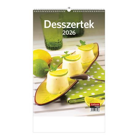 TOPTIMER Naptár, fali, TOPTIMER "Desszertek"