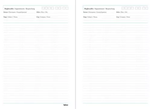 TOPTIMER Tárgyalási napló, B5, TOPTIMER, "Traditional", zöld