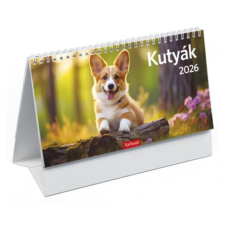TOPTIMER Naptár, asztali, álló, TOPTIMER, "Kutyák"
