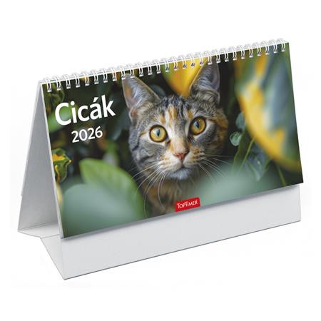 TOPTIMER Naptár, asztali, álló, TOPTIMER, "Cicák"