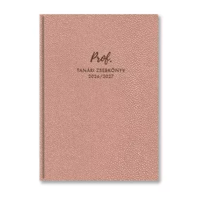   TOPTIMER Tanári zsebkönyv, 2026/2027 tanév, A5, heti, TOPTIMER, púder bubble