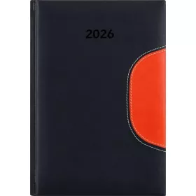   DAYLINER Naptár, tervező, B5, heti, DAYLINER "Memphis", fekete-narancs