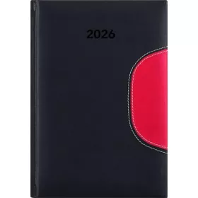   DAYLINER Naptár, tervező, B5, heti, DAYLINER "Memphis", fekete-piros