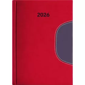   DAYLINER Naptár, tervező, B5, heti, DAYLINER "Memphis", piros-szürke