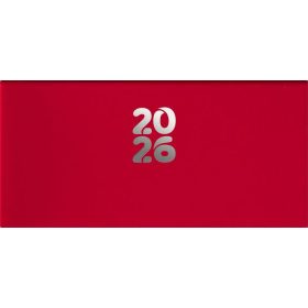   DAYLINER Zsebnaptár, fekvő elrendezésű, DAYLINER, "Pannon", piros