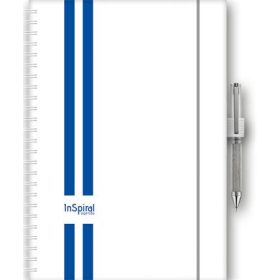   DAYLINER Naptár, tervező, A5, heti, DAYLINER, "InSpiral GT", fehér-kék