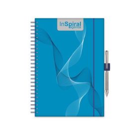   DAYLINER Naptár, tervező, A5, heti, DAYLINER, "InSpiral", kék-kék
