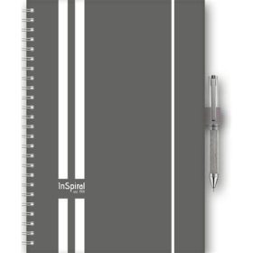   DAYLINER Naptár, tervező, A5, heti, DAYLINER, "InSpiral", szürke-fehér