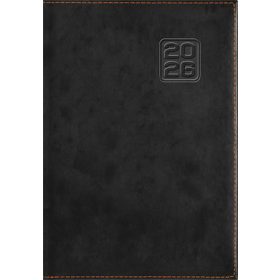   DAYLINER Naptár, tervező, B6, heti, DAYLINER "Square", fekete