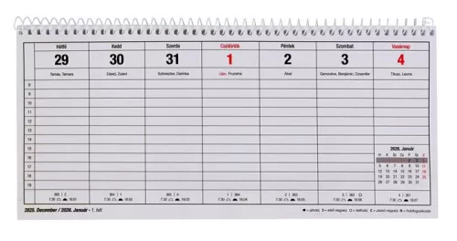 Asztali naptár 24TA VICTORIA OFFICE 2026 