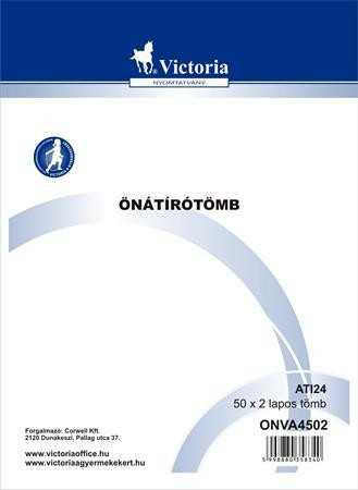 VICTORIA PAPER Önátírótömb, A4, 50x2 lap, VICTORIA PAPER