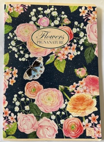 Füzet Pigna Nature Flowers A/4 tűzött 42 lapos sima UTOLSÓ DARABOK