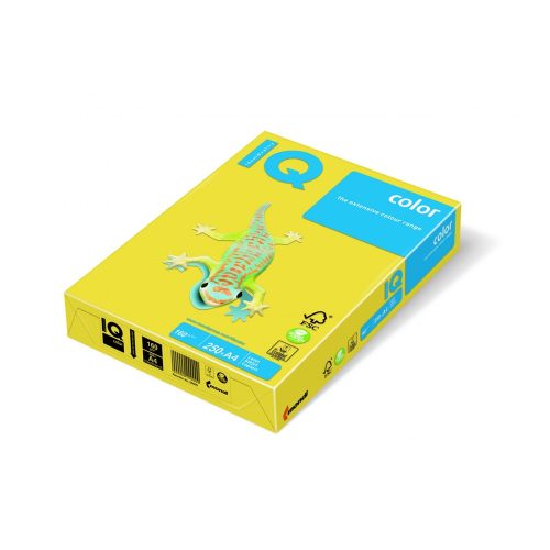 Másolópapír, színes, A4, 160g. IQ Color YE23 250ív/csomag, pasztel sárga