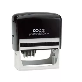   Colop Dátum+szöveg bélyegző Printer 60 Dátum K fekete ház 37x76 mm