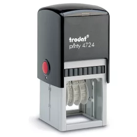   Dátumbélyegző Trodat 4724 fekete, fekete párnával 40x40 mm