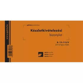   Készletkivételezési bizonylat 2 tételes 25x4 lapos tömb 203x102 mm