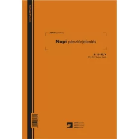 Napi pénztárjelentés 25x2+2 lapos tömb A/4 álló