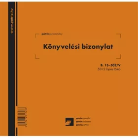   Könyvelési bizonylat két értékkel 50x2 lapos tömb 16 soros 203x198 mm