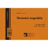 Távozási engedély 50x2 lapos tömb 105x70 mm