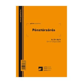 Pénztárzárás 25x2+2 lapos tömb A/5 álló