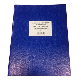   Lakásszövetkezeti Társasházi Tag Tulajdonos Nyilvántartás 50 lapos gyűrűskönyv