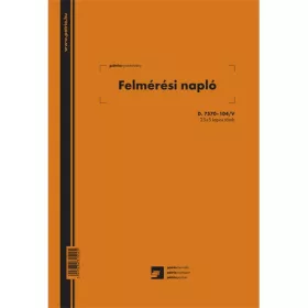 Felmérési napló 25x5 lapos tömb A/4 álló