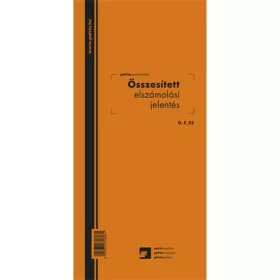   Összesített elszámolási jelentés 150 lapos tömb 140x295 mm