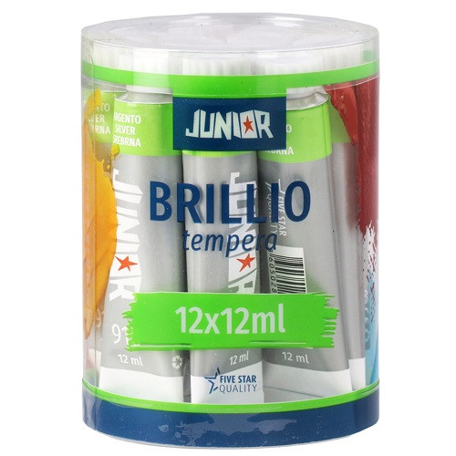 Tempera Brillio Junior 12 ml ezüst