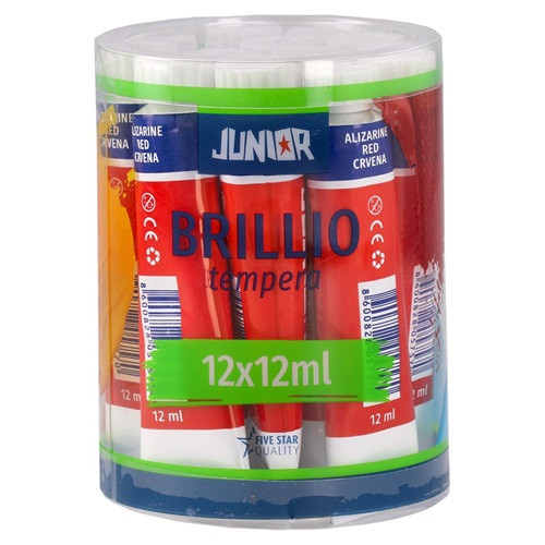 Tempera Brillio Junior 12 ml piros