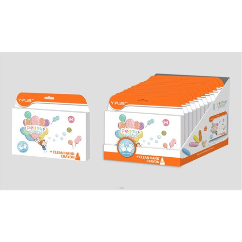Zsírkréta Y-Plus+ Peanut Pastel marok vastag 24 db-os klt.