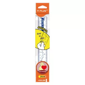 Vonalzó Y-Plus+ 20 cm átlátszó