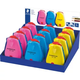   Hegyező Staedtler 1 lyukú műanyag zárható tartályos vegyes színek