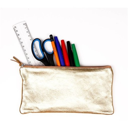 Tolltartó Clairefontaine Gaia 22x11 cm lapos bőr arany