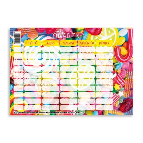 Órarend pd 165x117 mm School Girls/Boys/Animal 2026