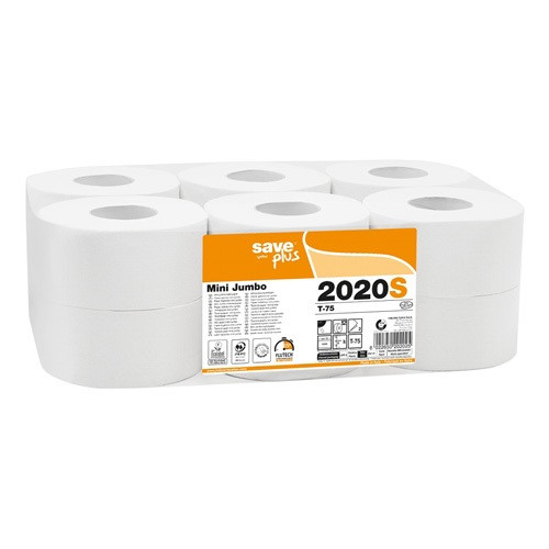 Toalettpapír Mini Jumbo 2 rétegű, reciklált 150 m 12 tekercs