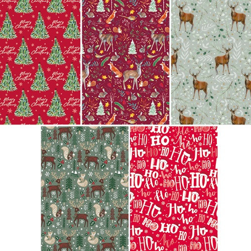 Díszcsomagoló tekercses Clairefontaine/Eurowrap 70x200 cm 57g karácsonyi vegyes minták