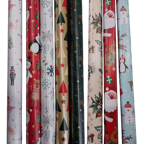 Díszcsomagoló tekercses Clairefontaine/Eurowrap 70x200 cm 57g karácsonyi vegyes minták