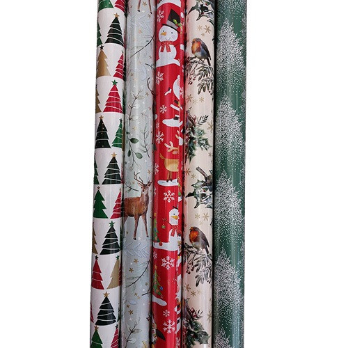 Díszcsomagoló tekercses Clairefontaine/Eurowrap 70x200 cm 57g karácsonyi vegyes minták